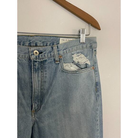 Rag & Bone Jeans 31 Marilyn Union Pool Light Wash Distressed Womens Denim $295 - Picture 7 of 14